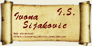 Ivona Šijaković vizit kartica